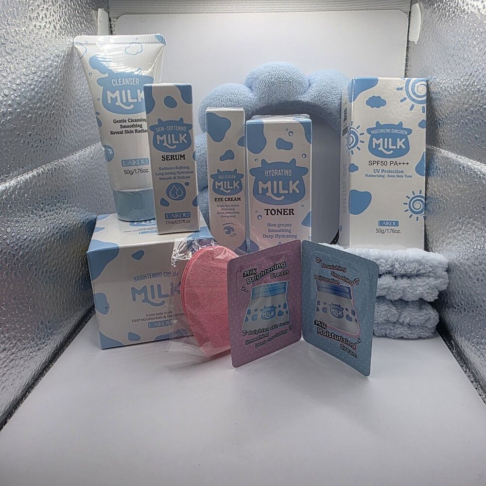 Laikou Milk Skin Care Set For Kids/Teens 10 Piece Set